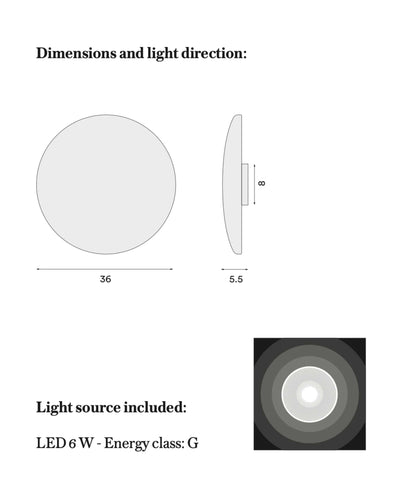Northern Glint wall lamp, aluminum