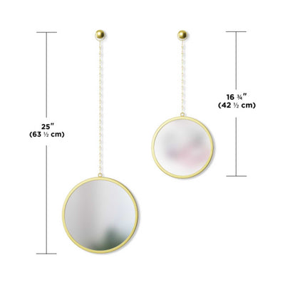 Umbra Dima wall mirror, brass