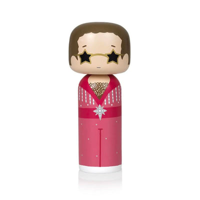 Lucie Kaas kokeshi doll 15cm, elton in pink