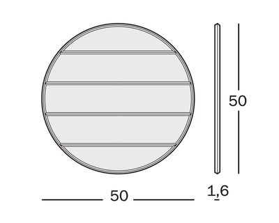 Magis Vitrail round mirror, light grey (Ø50 cm)