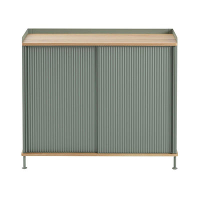 Muuto Enfold Sideboard High (w99.5xd45xh84.5cm) , Dusty Green/Oak