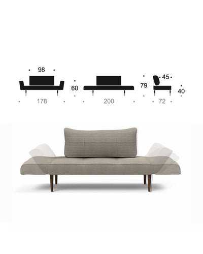 Innovation Living Zeal Daybed, 579 kenya gravel