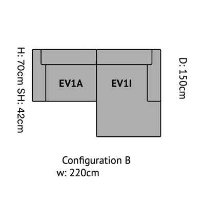 &Tradition Develius Sofa Configuration B , Linara Tweed 443