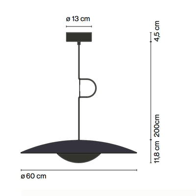 Marset Ginger 60 Suspension Lamp , Wenge