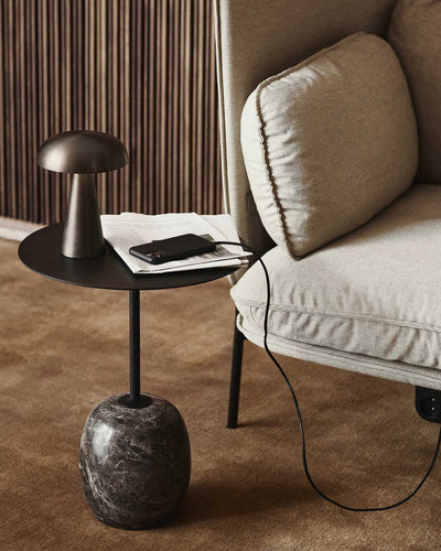 &Tradition Lato LN8 side table, black/emparador marble