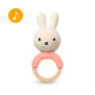 Just Dutch Miffy Rattle & Teether, Pink