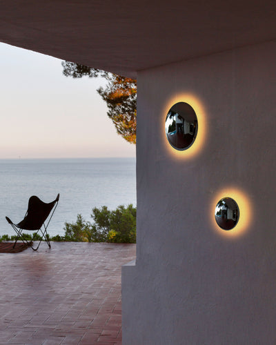 Marset Babila wall lamp, polished stainless steel (outdoor)