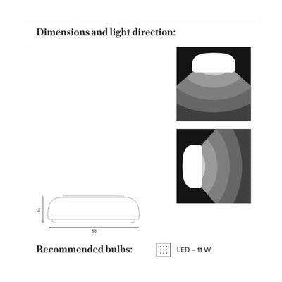 Northern Over Me ceiling/wall lamp, dark grey (Ø50cm)