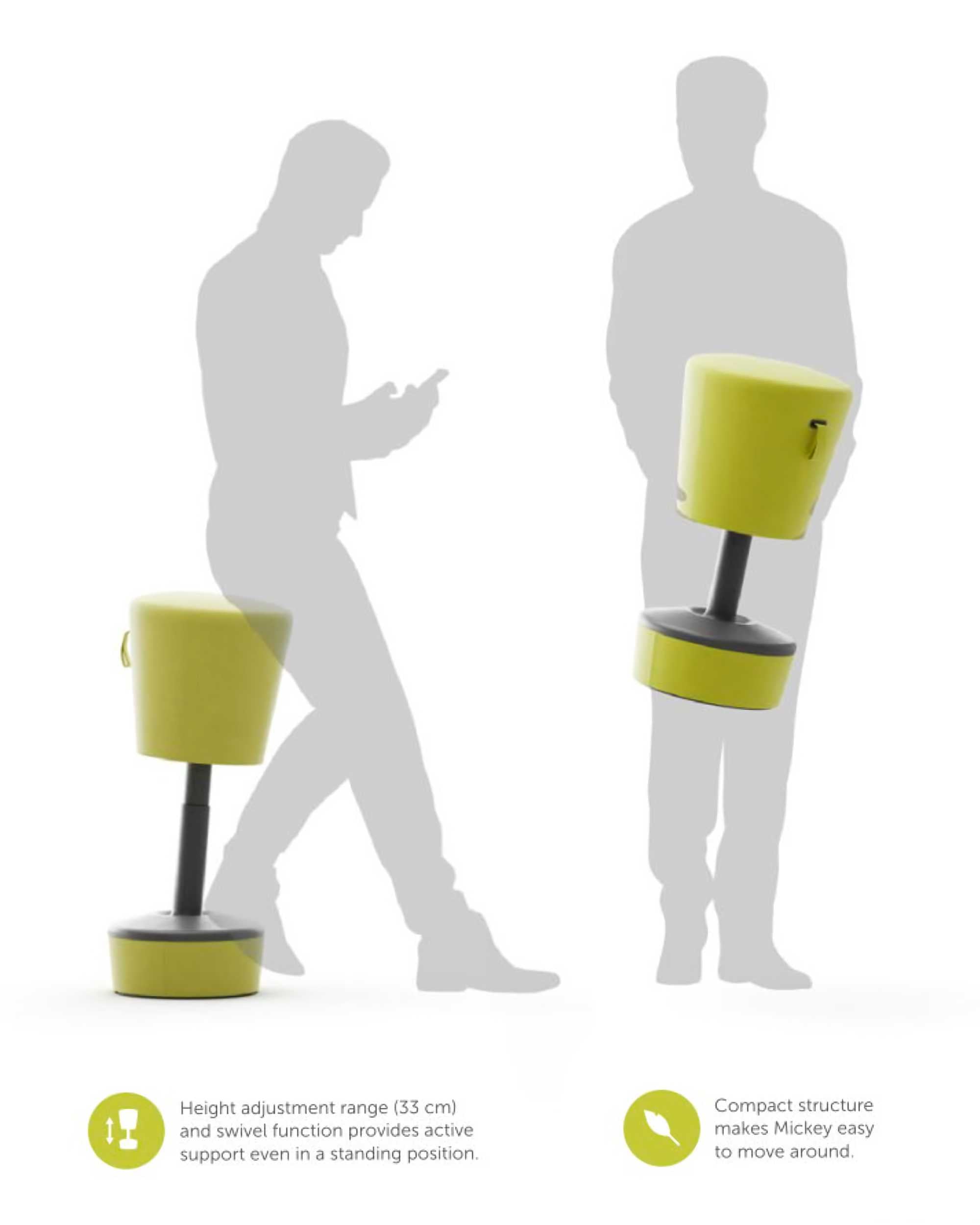 Profim Mickey ergonomic stool, medly 67054/grey