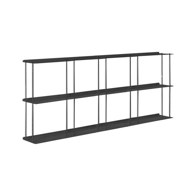 Kriptonite Krossing wall shelf 133x67cm, matt black