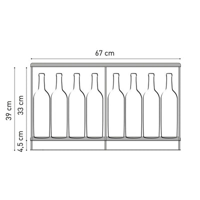 Kriptonite Canitinetta wall shelf 67x39cm, matt black