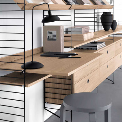 String Work Desk w78 x d58 cm, oak