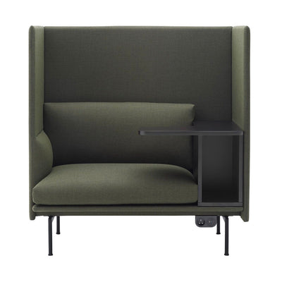 Muuto Outline Sofa Highback Right, Black Base w105xd78xh115cm