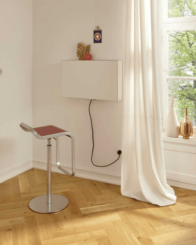 Mueller FLATBOX wall desk, white (build-in led + 1 socket + 2 usb-port)