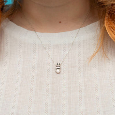 Miffy Sterling Silver Necklace , Flower Body