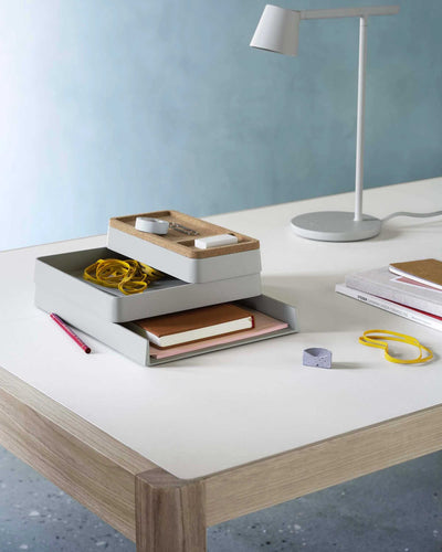 Muuto Workshop table 130x65, warm grey/oak