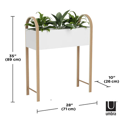 Umbra Bellwood planter, White/Natural