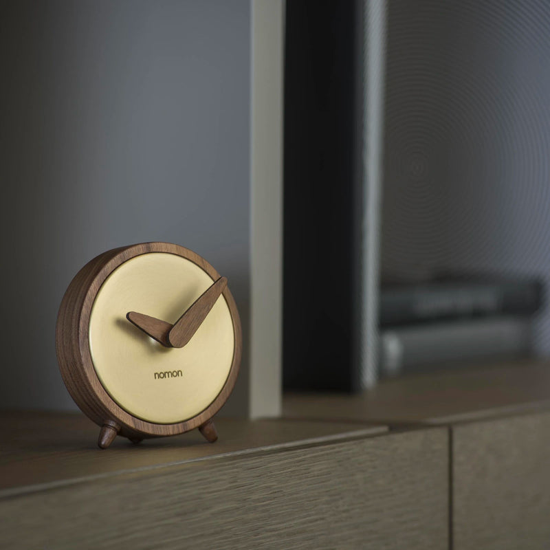 Nomon Atomo Table Clock, gold