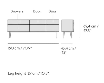 Muuto Reflect Sideboard Large , Natural Oak