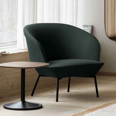 Muuto Oslo Lounge Chair Tube Base, twill weave 990/black