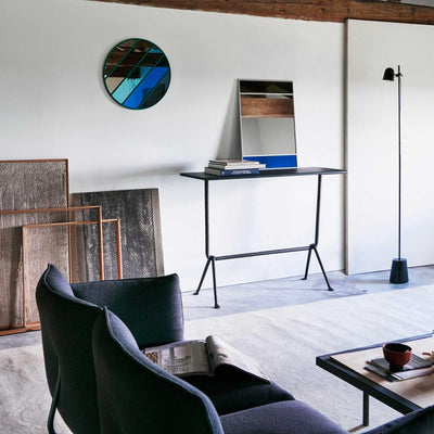 Magis Vitrail round mirror, green (Ø50 cm)