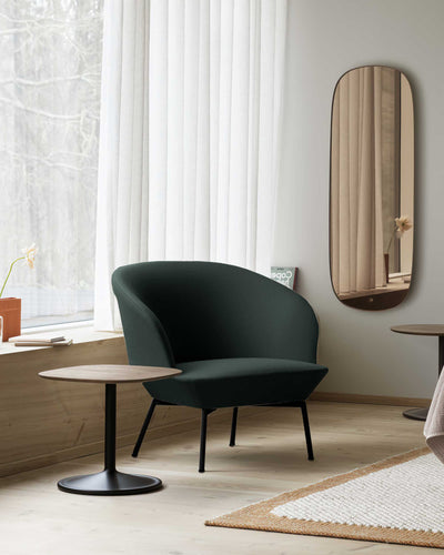 Muuto Oslo Lounge Chair Tube Base, twill weave 990/black