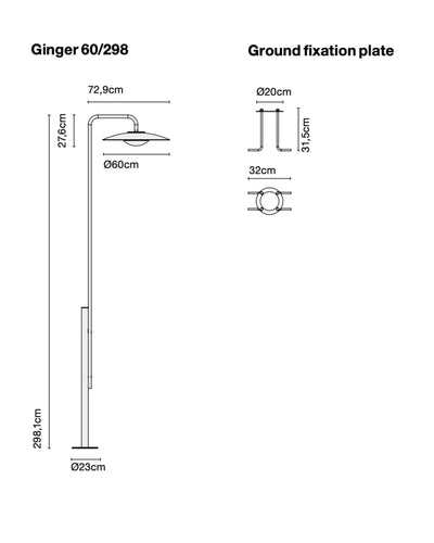 Marset Ginger 60/298, black/white (outdoor)