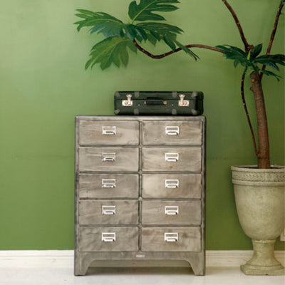 Dulton Cabinet 2 Column by 5 Drawers, raw