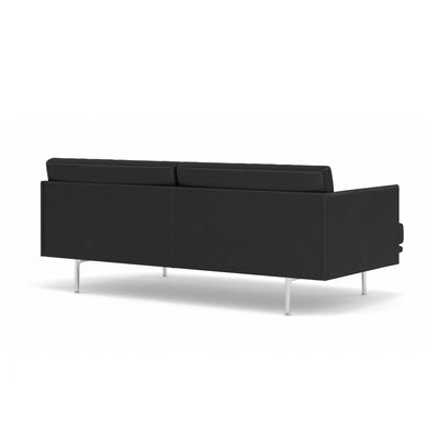 Muuto Outline Sofa 2-Seater, RefineLeatheeBlack/PolishedAluminum w170xd84xh71cm
