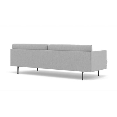 Muuto Outline Sofa 3-Seater, Vancouver14/Black w220xd84xh71cm