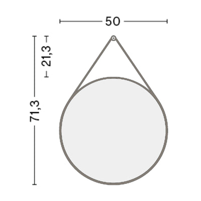 ex-display | Hay Strap mirror ø50, light grey