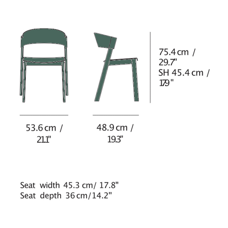 Muuto Cover Side Chair, green