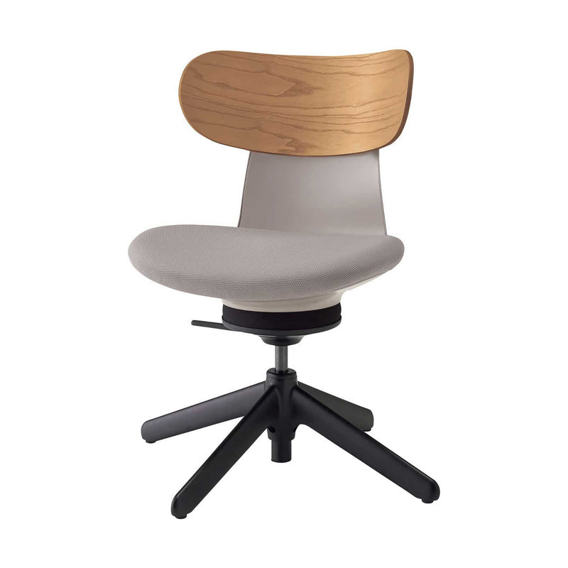 Kokuyo Inglife Office Chair Dark Plywood Back, grey