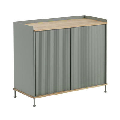 Muuto Enfold Sideboard High (w99.5xd45xh84.5cm) , Dusty Green/Oak