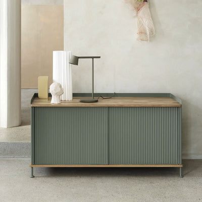 Muuto Enfold Sideboard Low (w124.5xd45xh62cm) , Oak/Dusty Green