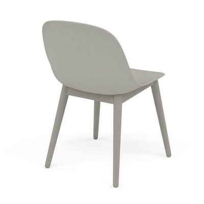 Muuto Fiber Side chair wood base, grey/grey