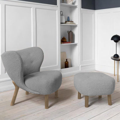 &Tradition VB1 Little Petra Lounge Chair, Hallingdal130/White Oak w80xd85xh75cm