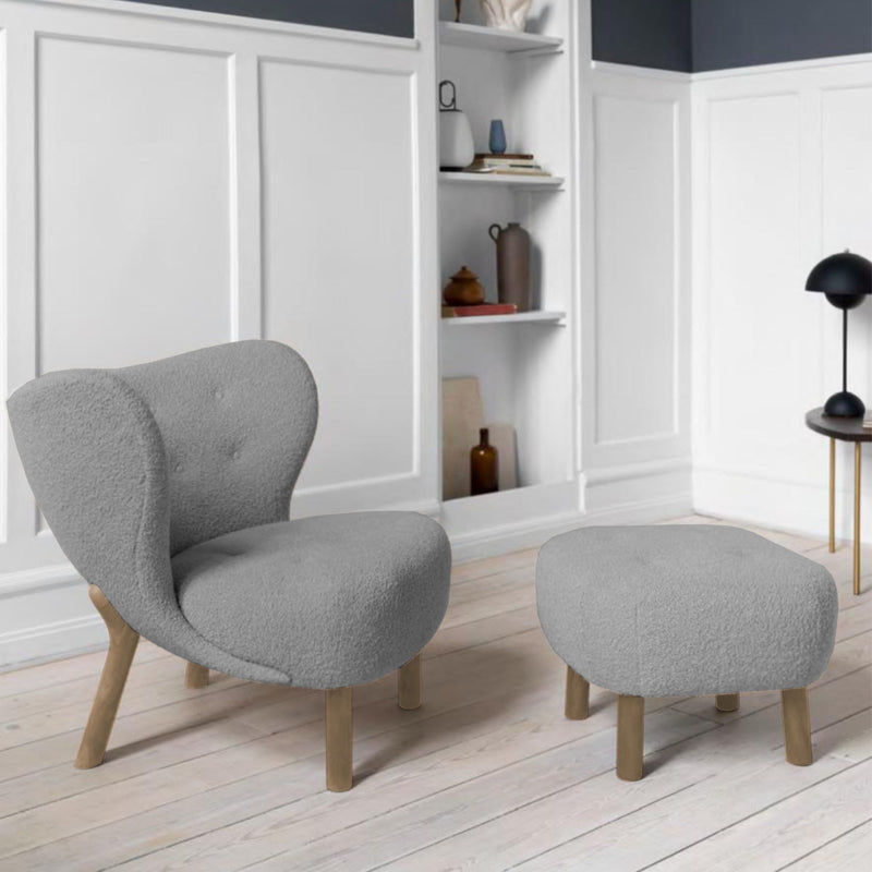 &Tradition VB1 Little Petra Lounge Chair, Hallingdal130/White Oak w80xd85xh75cm