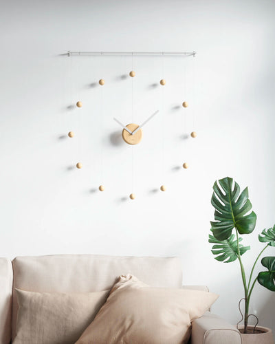 Umbra Hangtime clock, white/natural