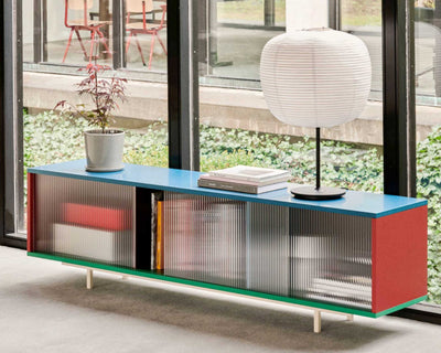 Hay Colour Cabinet Floor w. Glass Door, Multicolored (W180xD51cm)