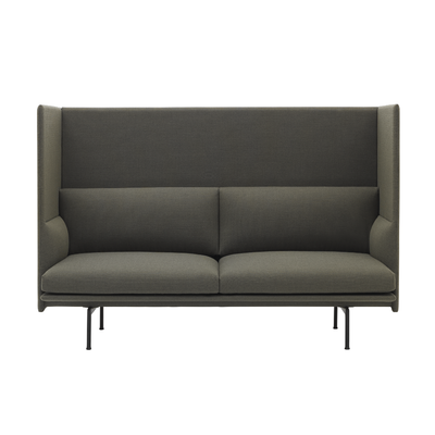 Muuto Outline Sofa Highback Black Base w170xd76xh115cm