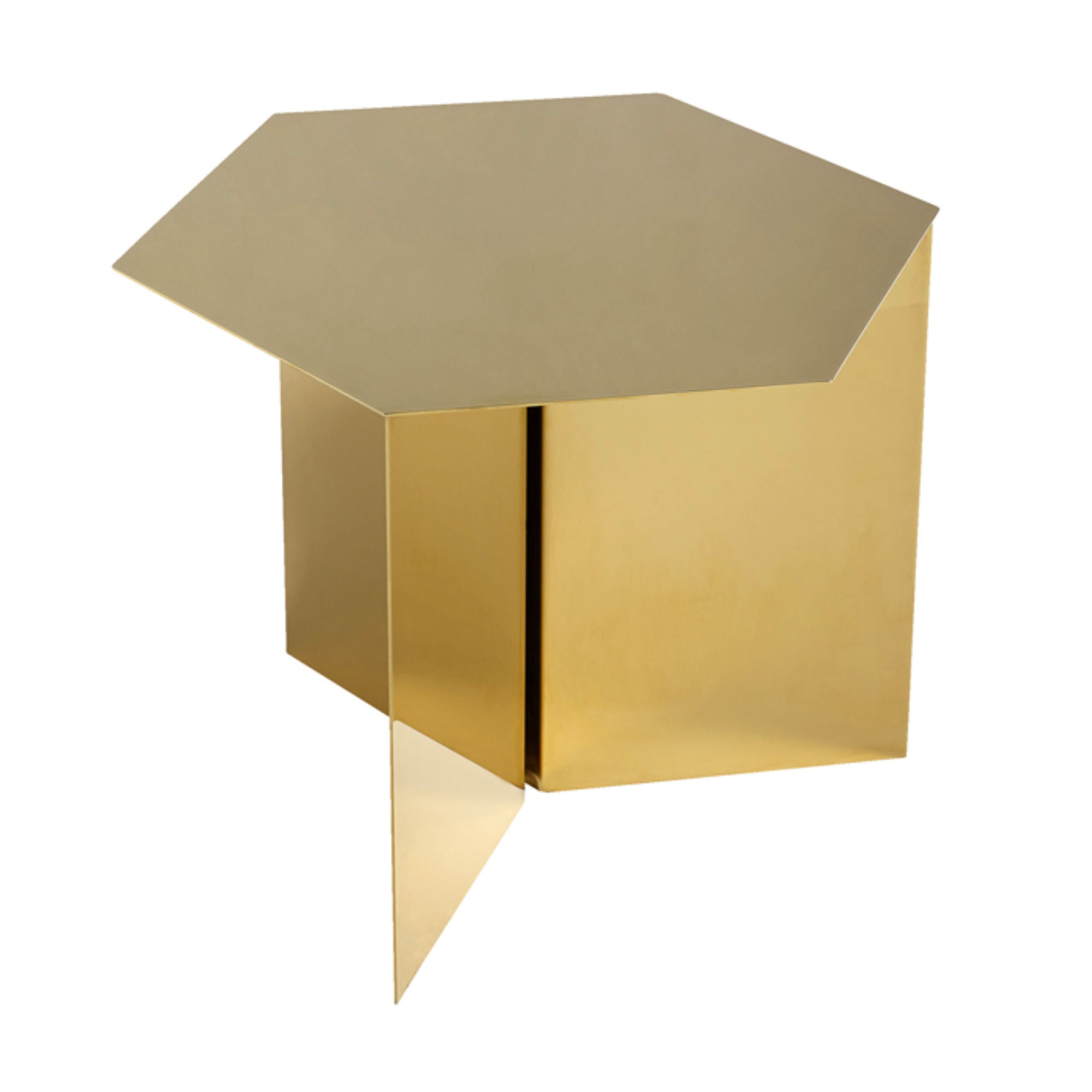 Hay Slit Coffee Table Hexagon , Brass