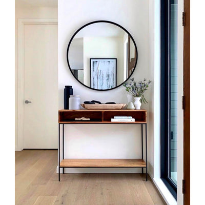 Umbra Hub round wall mirror ø60, black