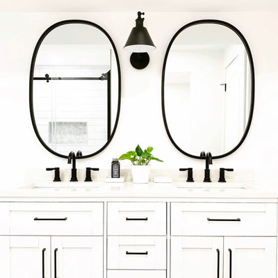 Umbra Hub oval wall mirror 60x90, black