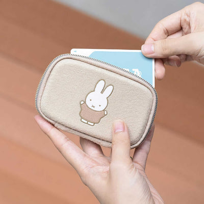 PUPU FELT Miffy Felt Cardholder, Beige