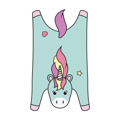 Podevache animal kids placemat, blue unicorn