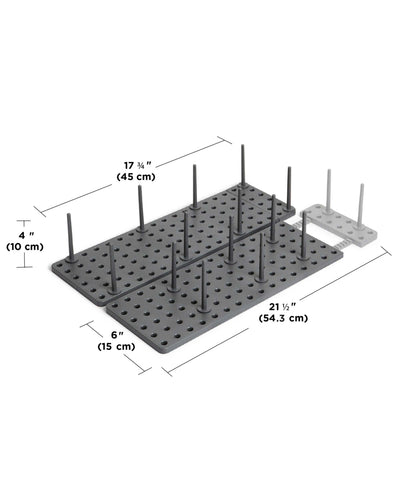 Umbra Peggy drawer organizer, Charcoal (Set of 2)