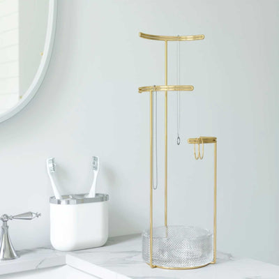Umbra Tesora jewelry stand, brass