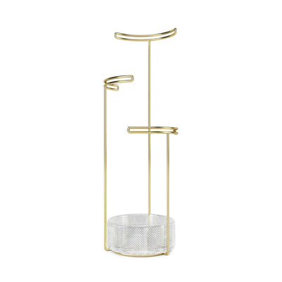 Umbra Tesora jewelry stand, brass