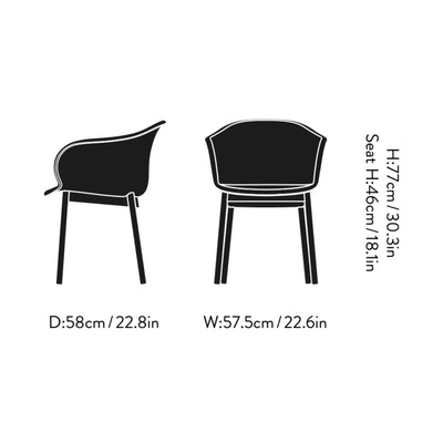 &Tradition JH30 Elefy Chair, Soft Beige/Walnut